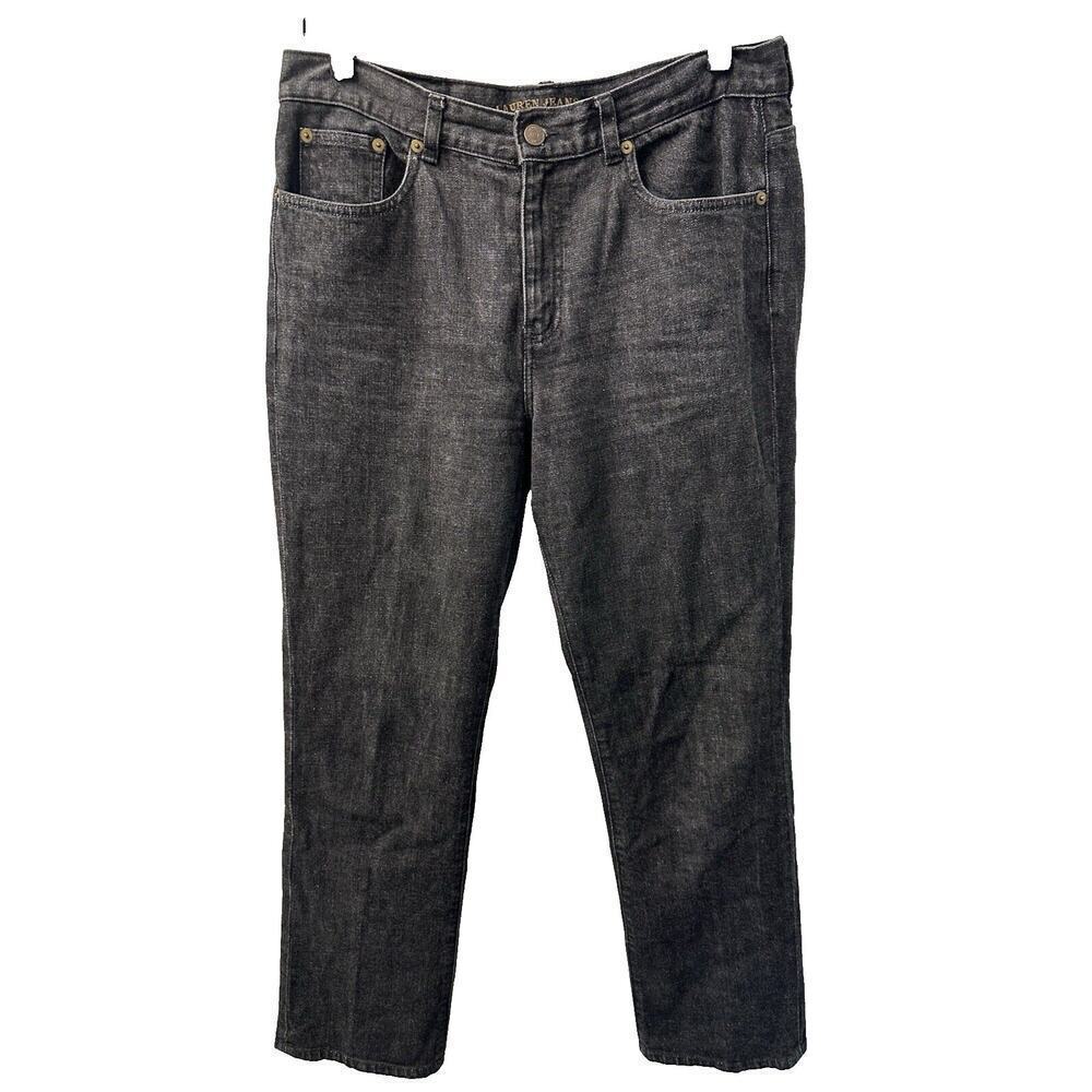 Ralph Lauren Jeans Womens 28 Black Denim Classic Straight Fit Mid Rise Pants